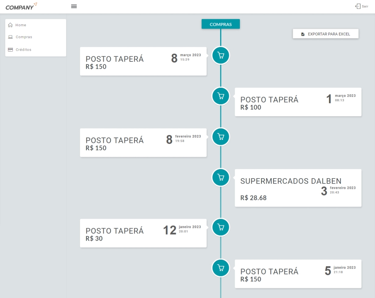 Vale Benefícios old transactions page