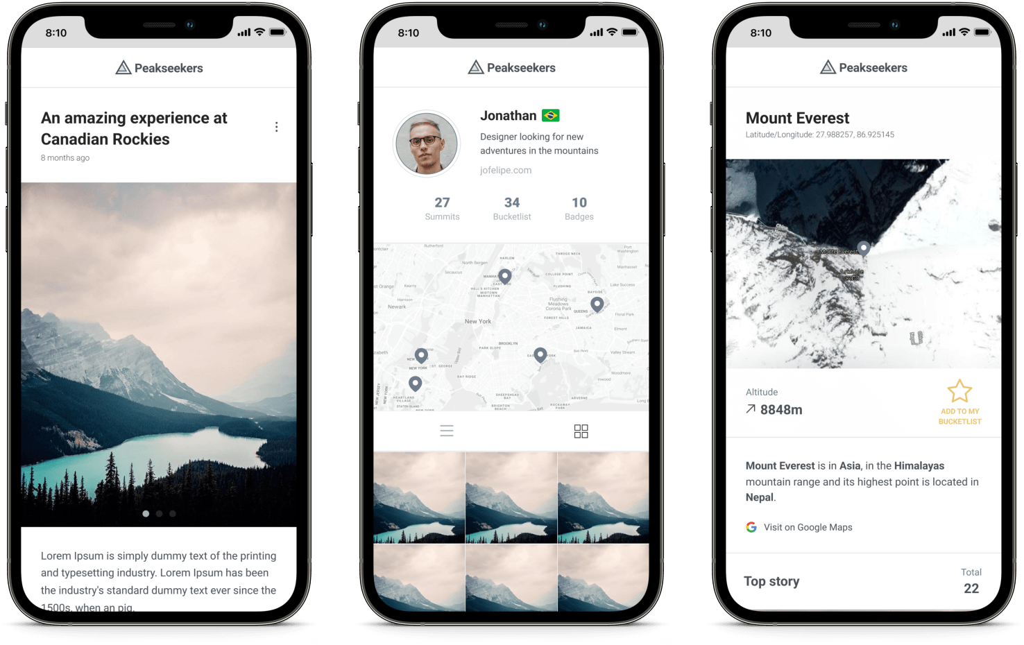 Peakseekers mobile