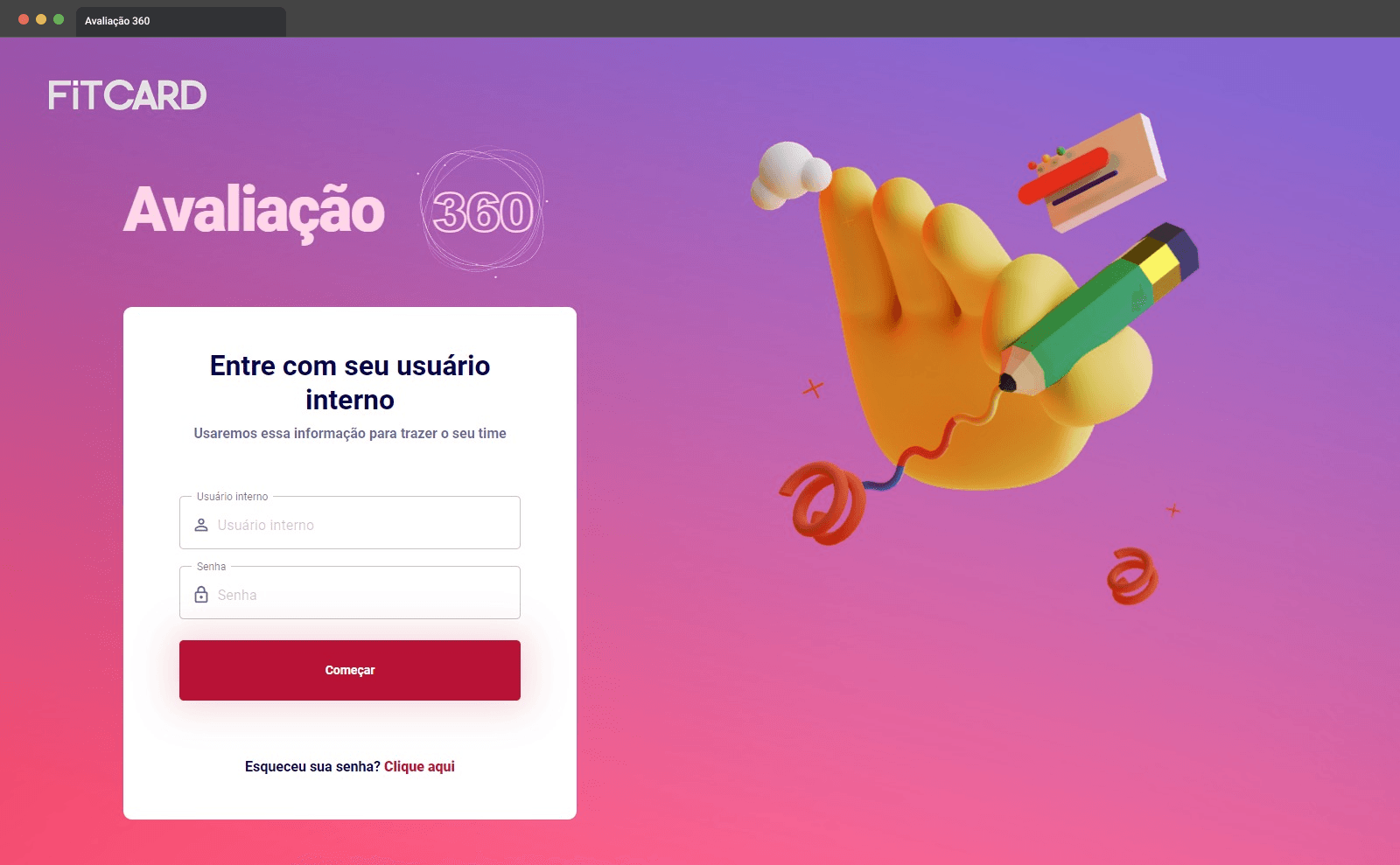 Avaliação 360 home page